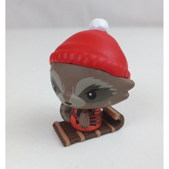 2018 Funko Marvel Pint Size Heroes Christmas Holiday Edition Rocket 1/6 - Picture 5 of 5
